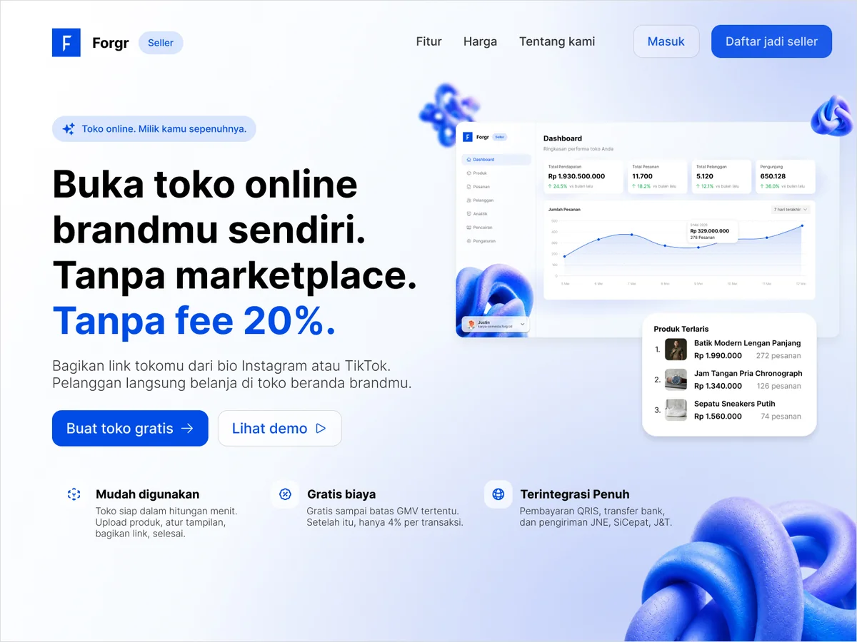 Forgr: Online Store Builder Platform